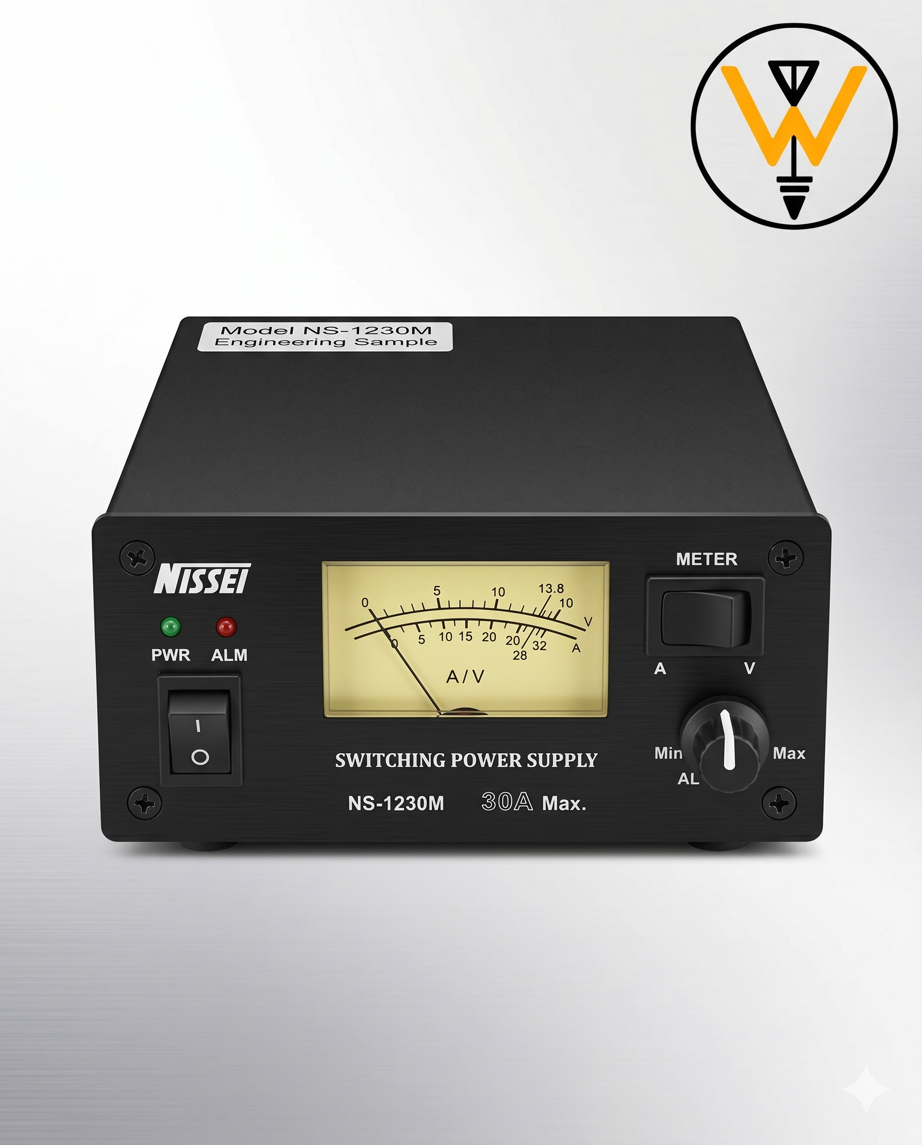 NISSEI PS-1230M DIGITAL V/ METER SWITCHING REGULATED DC PSU 5-15VDC